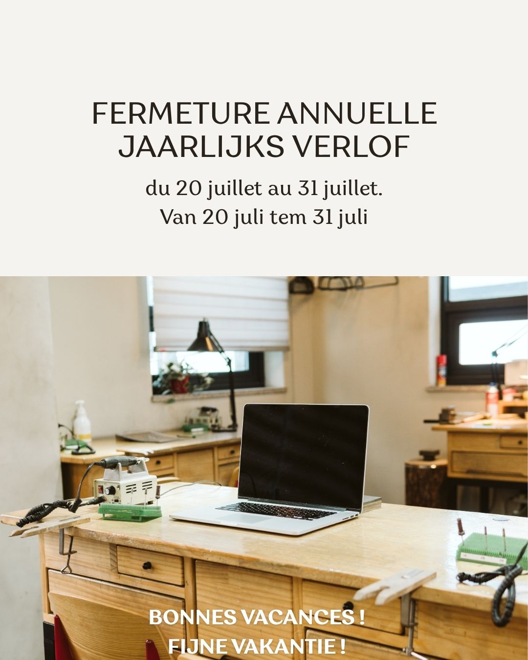 Congé annuel juillet 2026